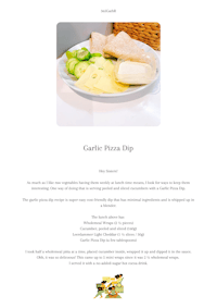 a web page with a picture of garlic pizza