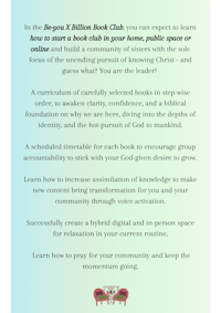 a flyer for the christian book club