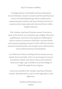 a letter from a christian woman to a christian man