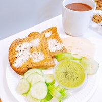 a plate of food on a table