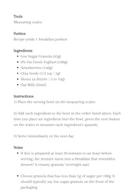 an example of a recipe for breakfast