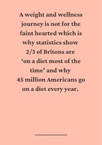 a quote that says weight and wellness journey is not for the faint of heart