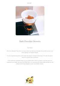dark chocolate desserts website