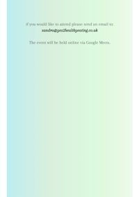 a green and blue background with a message on it