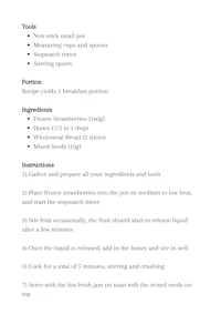 an example of a recipe for a recipe