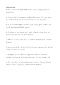 an example of a recipe for a recipe