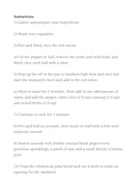 an example of how to prepare your ingredients