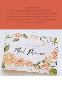 a meal planner with flowers on it